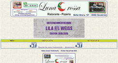 Desktop Screenshot of pizzerialunarossa.org